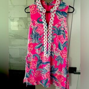 NWT Lilly Pulitzer Jonna Romper Prosecco Pink Blue Tropical Printed Size 2